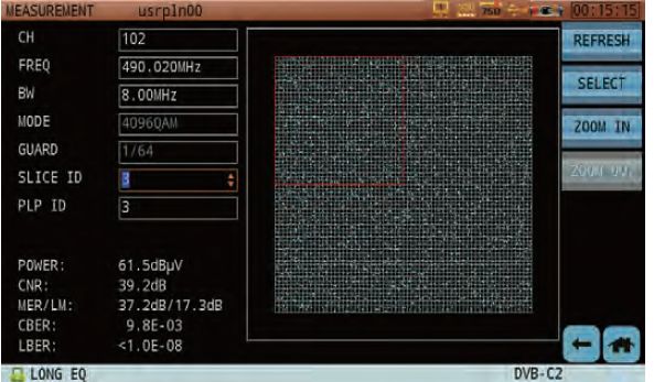 Анализатор сигналов DVB-C2 в Deviser S7200