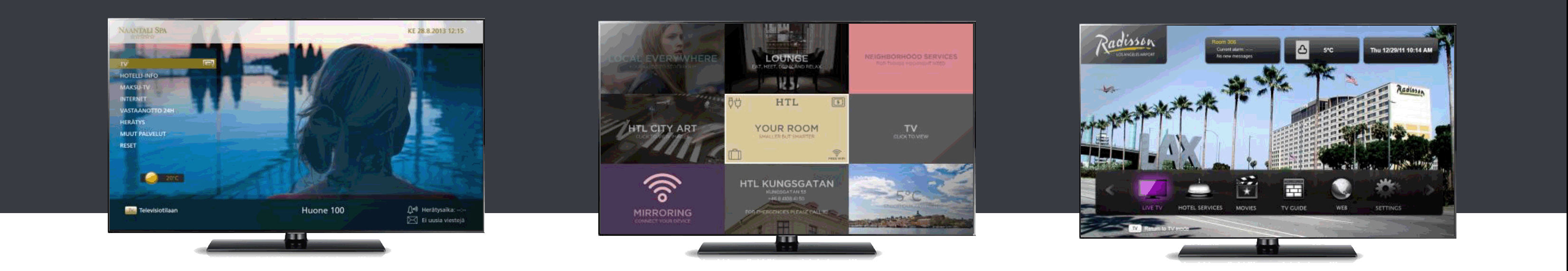 Примеры кастомизации интерфейса пользователя системы интерактивного гостиничного телевидения от Hibox Systems: