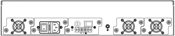 Задняя панель оптического усилителя TVT1550-OA-16x16 2RU EDFA 16x16дБм
