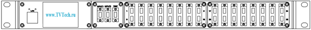 Передняя панель оптического усилителя TVT1550-OA-16x17 EDFA 16x17дБм