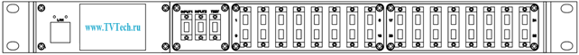 Передняя панель оптического усилителя TVT1550-OA-16x19 EDFA 16x19дБм