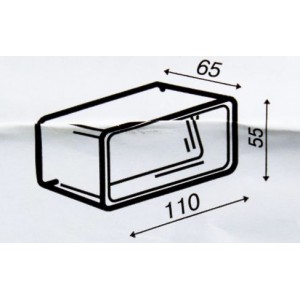Клапан приточно вытяжной вентиляции электрический для плоских воздуховодов 55x110 с WIFI CO2 TEMP HUM