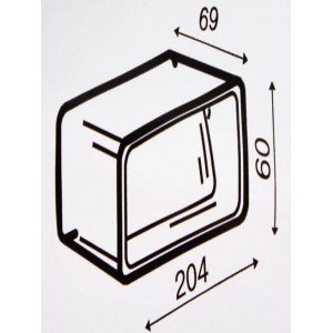 Клапан приточно вытяжной вентиляции электрический для плоских воздуховодов 60x204 с WIFI CO2 TEMP HUM