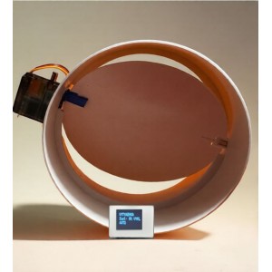 Клапан приточно вытяжной вентиляции электрический для круглых воздуховодов D100 с WIFI CO2 TEMP HUM